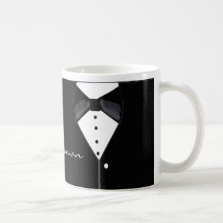 Caneca De Café Design de Smoking para Padrinhos