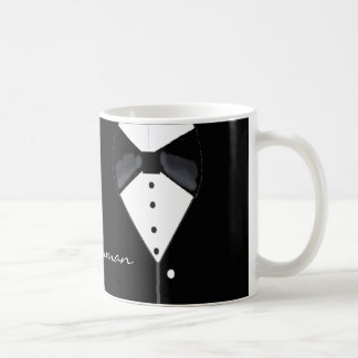 Caneca De Café Design de Smoking para Padrinhos