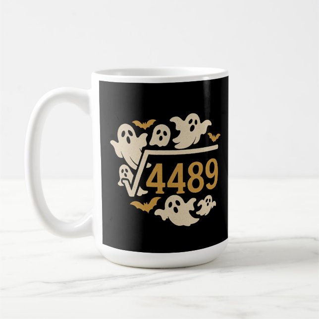Caneca De Café Design de Spooky Math Halloween de 4489 (Esquerda)