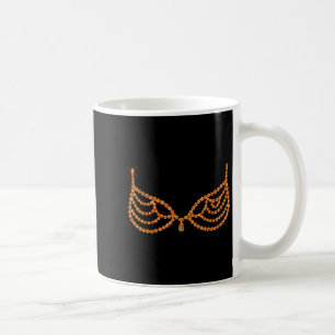 Caneca De Café Design de sutiã laranja de Halloween para mostrar