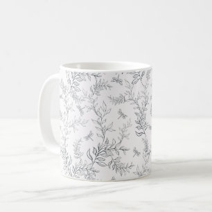 Caneca De Café Design de taça com um padrão no estilo da linha ar