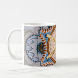 Caneca De Café Design de teto amarelo, azul e amarelo