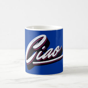 Caneca De Café Design de texto Ciao