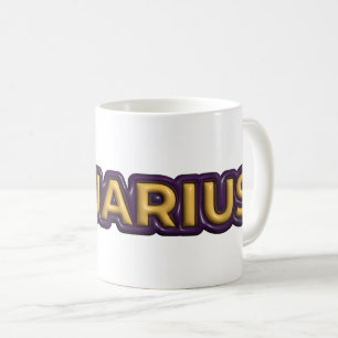 Caneca De Café Design de Texto do Zodíaco de Aquário