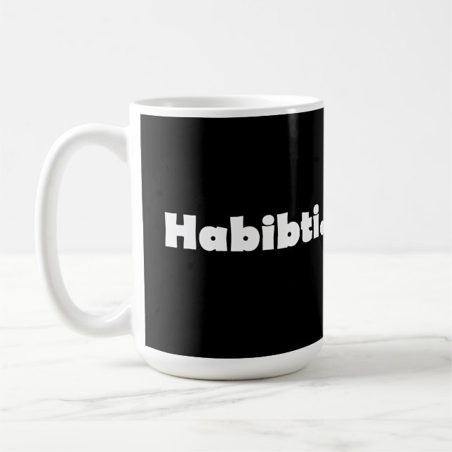 Caneca De Café Design de texto Habibti (Esquerda)