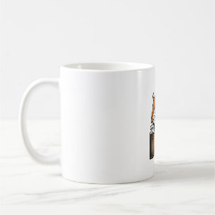 Caneca De Café Design de Tipografia Bulldog Vintage Angry Dogs_1