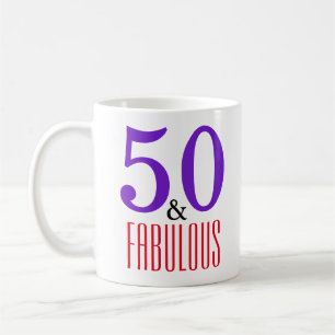 Caneca De Café Design de tipografia de aniversário de 50 anos ous
