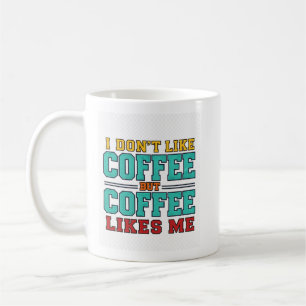 Caneca De Café Design de tipografia de café engraçado