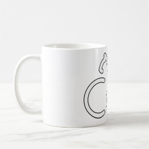 Caneca De Café Design de Tipografia de Gato Minimalista – Arte de