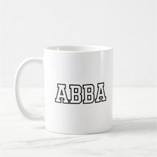 Caneca De Café Design de Tipografia do Nome Abba
