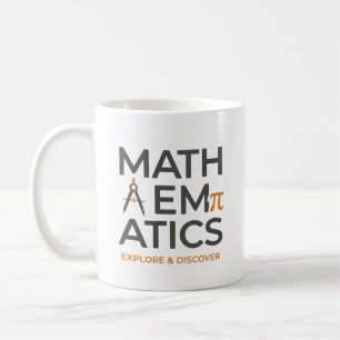 Caneca De Café Design de Tipografia para Professores de Matemátic