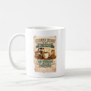 Caneca De Café Design de Tipografia Vintage Amante de Café