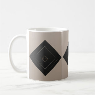 Caneca De Café design de trama geométrica minimalista