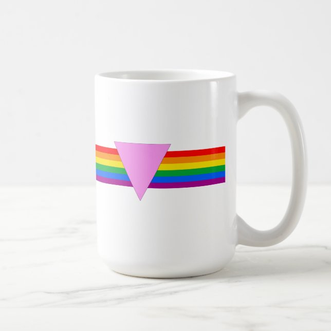 Caneca De Café Design de triângulo orgulho gay (Direita)