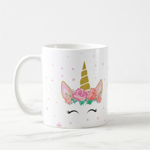 Caneca De Café design de um único unicórnio fofo