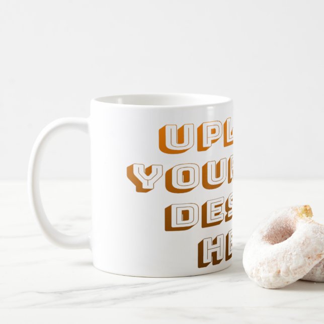 Caneca De Café Design de Upload Personalizado do Produto (Com Donut)