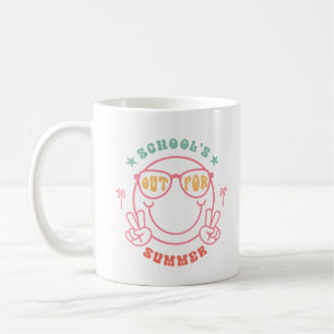 Caneca De Café Design de Verão "School's Out" do Retro Grunge