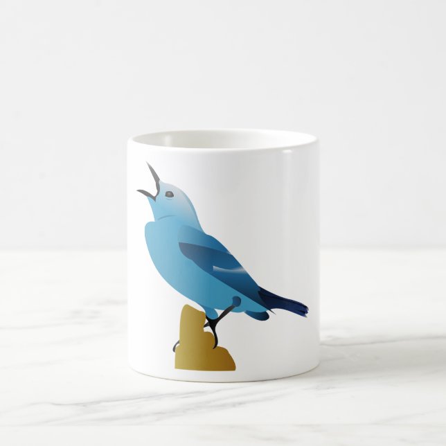 Caneca De Café design de vetor de pássaro (Centro)
