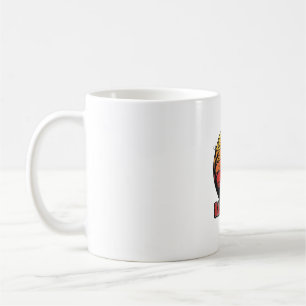 Caneca De Café Design de Vetor Vintage Lobo Uivando Feliz Hallowe