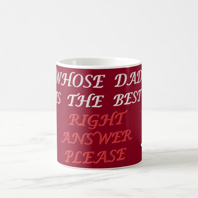 Caneca De Café design dia de os pais resposta certa melhor Pai (Centro)