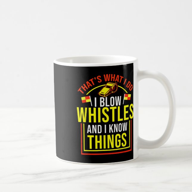 Caneca De Café Design Divertido de Árbitro de Futebol, Presente P (Direita)