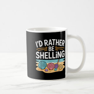 Caneca De Café Design Divertido de Concha do Mar para Homens Mulh
