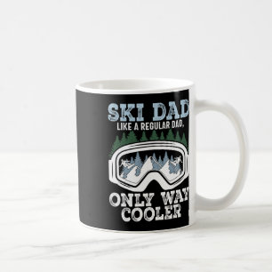 Caneca De Café Design Divertido de Esqui para Pai Homens Esquiado