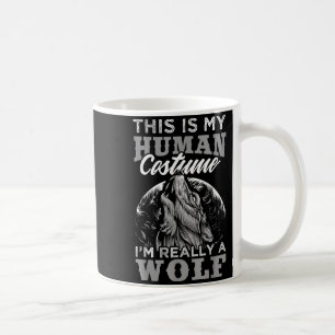 Caneca De Café Design Divertido de Lobo Roupa Humana Eu Sou um Lo