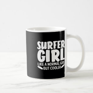 Caneca De Café Design Divertido de Menina Surfista para Mulheres