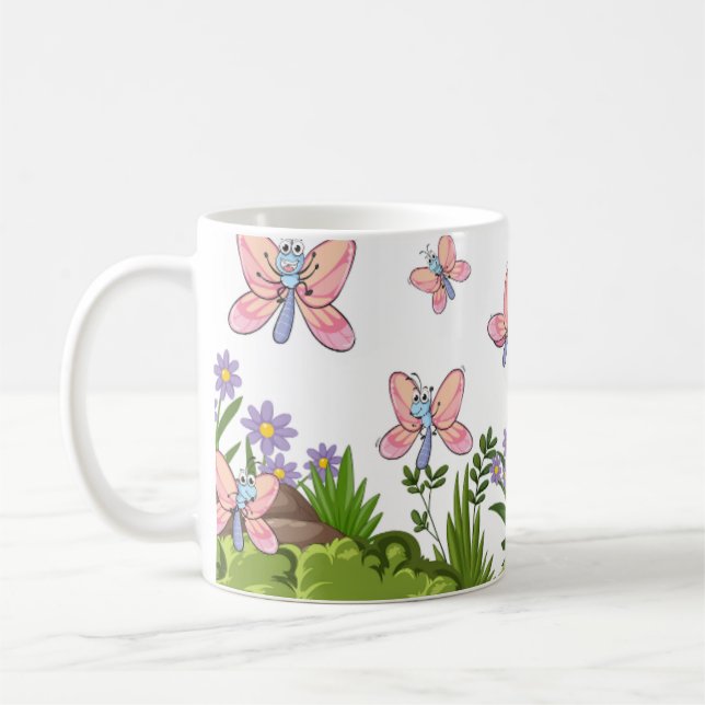 Caneca De Café Design Divertido e Fofo (Esquerda)