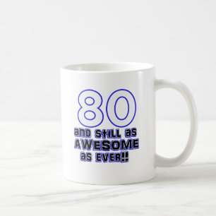 Caneca De Café design do aniversário do 80