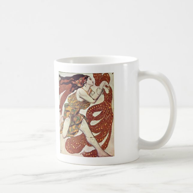 Caneca De Café Design do Bakst-Traje de Leon para um bacchante (Direita)