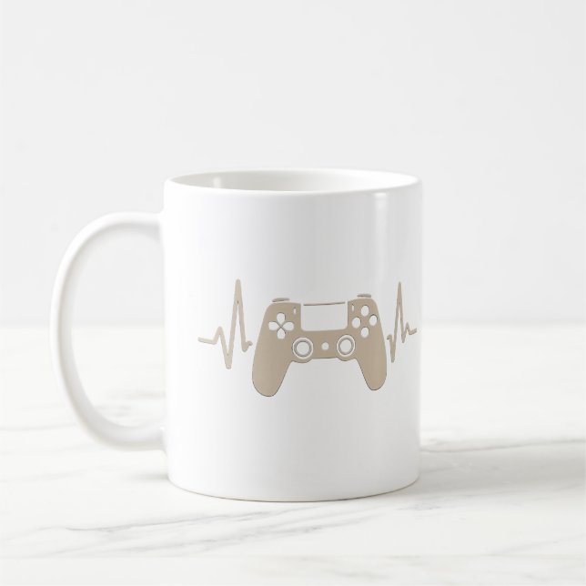 Caneca De Café Design do controlador de pulsação Gamer (Esquerda)