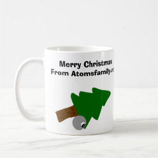 Caneca De Café design do copo do Natal dos átomos