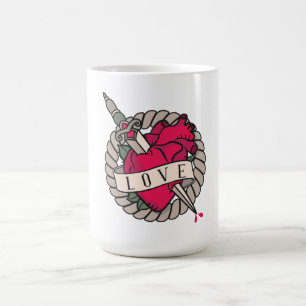Caneca De Café Design do coração do dia de os namorados