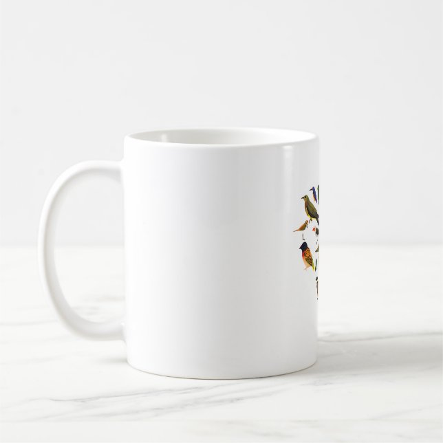Caneca De Café design do coração do pássaro (Esquerda)