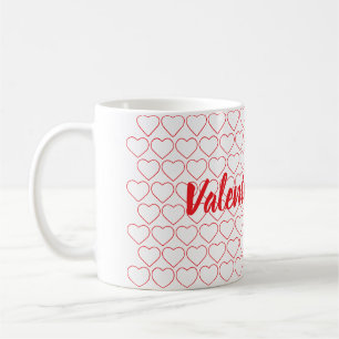 Caneca De Café Design do Dia do Namorados Romântico