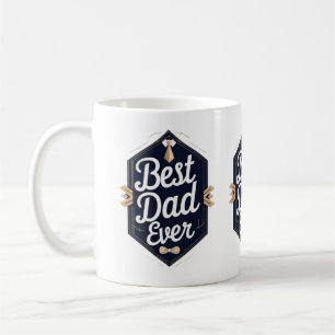 Caneca De Café Design do Dia do Pai Elegante