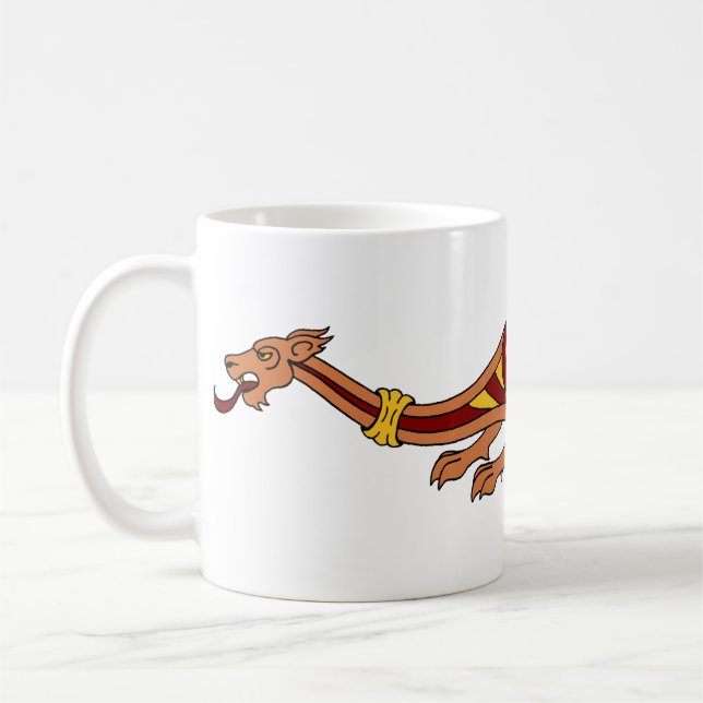 Caneca De Café Design do Dragão Medieval 2015 (Esquerda)