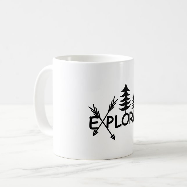 Caneca De Café Design do Explorer - Mug Clássico (Frente Esquerda)