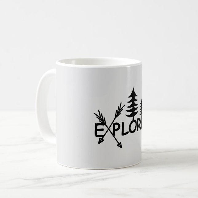 Caneca De Café Design do Explorer - Mug Clássico (Frente Esquerda)
