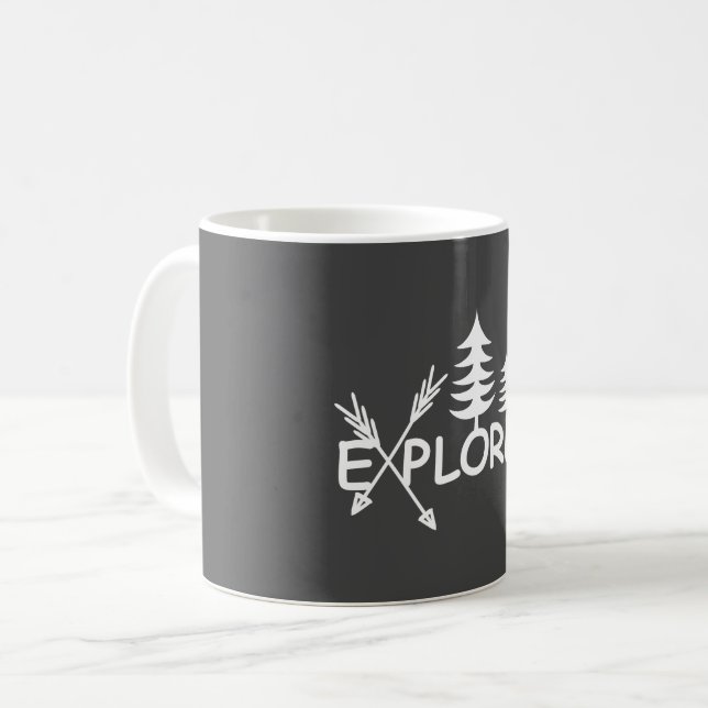 Caneca De Café Design do Explorer - Mug Clássico (Frente Esquerda)