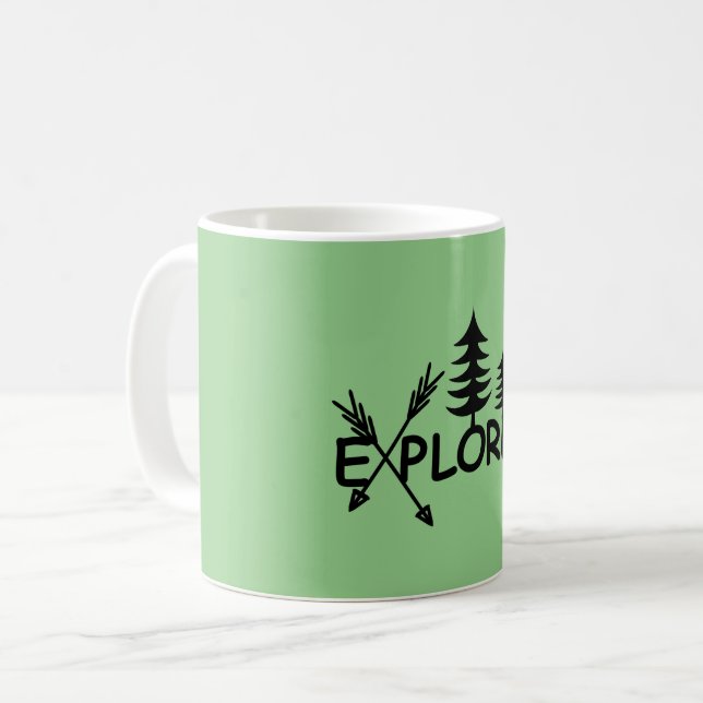 Caneca De Café Design do Explorer - Mug Clássico (Frente Esquerda)