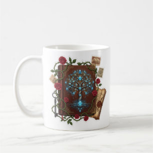 Caneca De Café design do Livro de Feitiços da Árvore da Vida Fant
