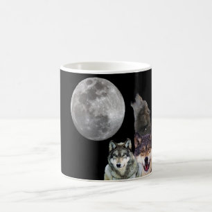 Caneca De Café Design do lobo do urro