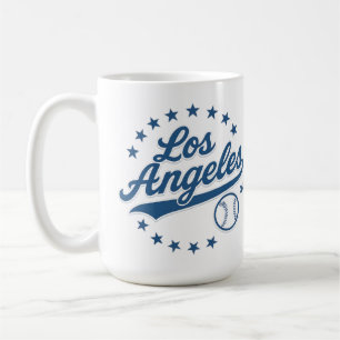 Caneca De Café Design do Logotipo do Baseball em Los Angeles Vint