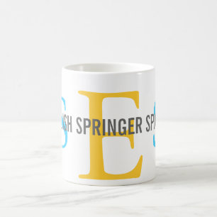 Caneca De Café Design do monograma do Spaniel de Springer inglês