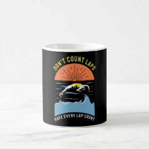 Caneca De Café Design do nadador - Não conte Laps