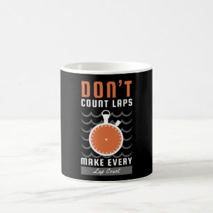 Caneca De Café Design do nadador - Não conte que os pulos fazem c
