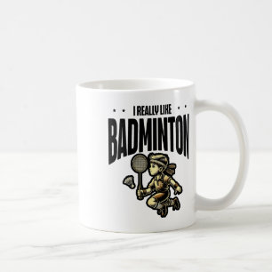 Caneca De Café Design do Tarado do Badminton Racket Funny
